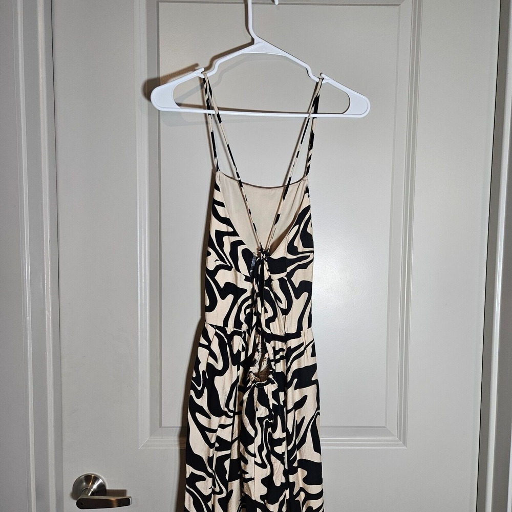 NWOT By Together Anthropologie Maxi Dress Small Abstract Print‎ Black Beige - Picture 7 of 14